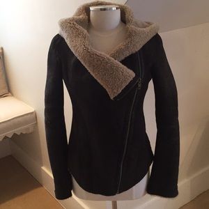 Helmut Lang Chocolate Brown Shearling jacket